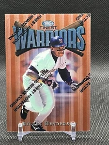 RICKEY HENDERSON ⚾️ 1997 Topps Finest Warriors #63 | San Diego Padres - Picture 1 of 2