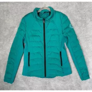 Bernardo EcoPlume Puffer Women's Green Winter Jacket - Large - Picture 1 of 10