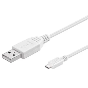 USB Ladekabel Datenkabel Kabel auf micro USB 1,8m weiss für Smartphone Tablet PC - Bild 1 von 1