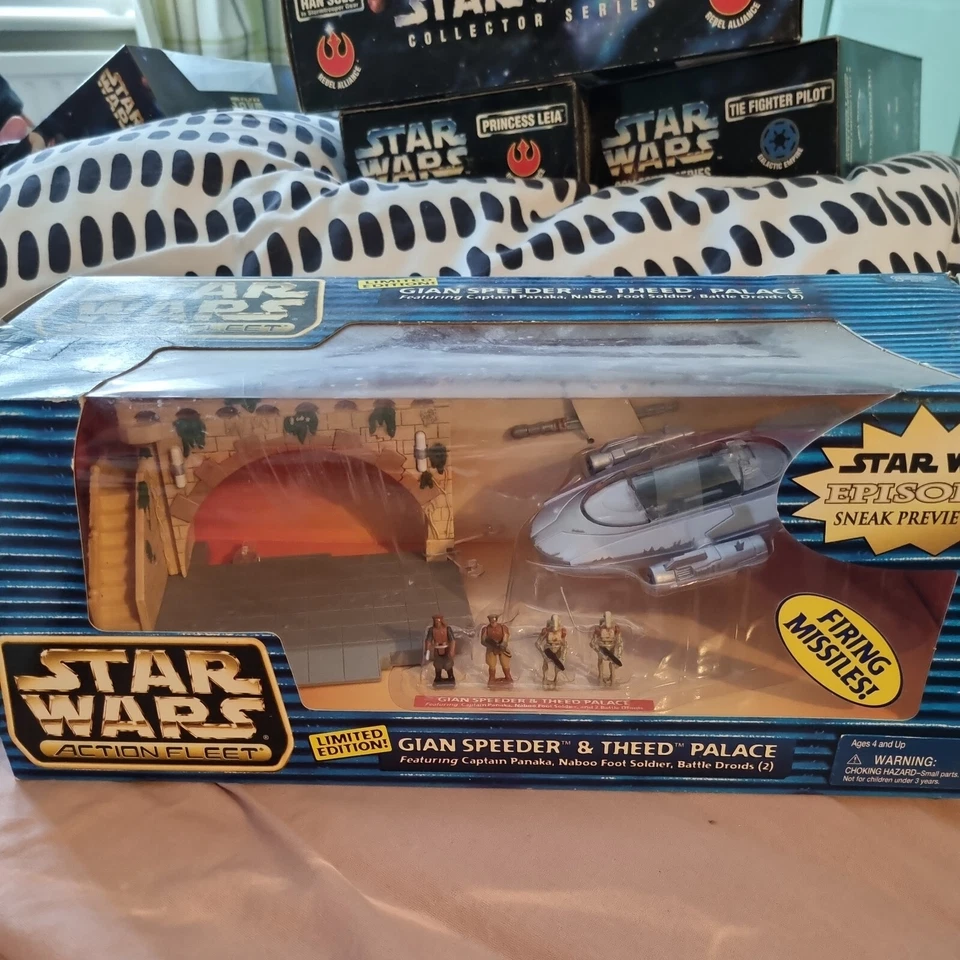 Micro máquinas Galoob Star Wars 1998 Action Fleet Gian Speeder y Theed Palace Foto 1 de 1