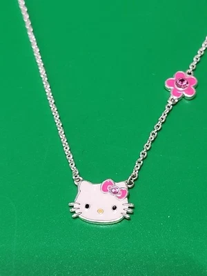 Collar Hello Kitty Cabeza Sanrio Con Lazo Cristal Excelente Foto 1 de 4