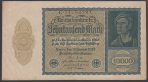 Germany 10000 Mark 1922 VF P. 72(1), Banknote, Circulated - Picture 1 of 2
