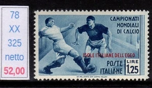 Ägäis Generalausgaben Fußball WM 1934 L 1.25 Neu Vollgummi mnh - Bild 1 von 1