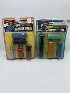 Midgetoy Passenger Train Freight Train Die Cast 1981 USA NIP NEW Sealed - Picture 1 of 11