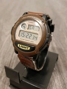 Casio W-89h Illuminator Digital Watch Men Brown Backlight 1536 W-89H NICE! - Picture 1 of 11