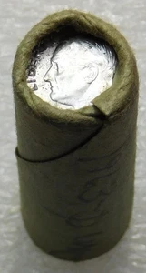 1963-D Roosevelt Silver Dime BU OBW Original Bank Roll of 50 coins #H197C - Picture 1 of 3