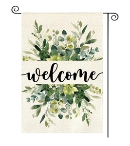 Frühling Blumen Garten Flagge 12 x 18 Zoll vertikal doppelseitig Willkommen saisonal NEU - Bild 1 von 6