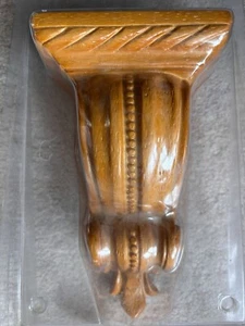 Decorative Faux Wooden Wall Shelf Bracket traditional Carved Design 9" x 4" - Picture 1 of 13