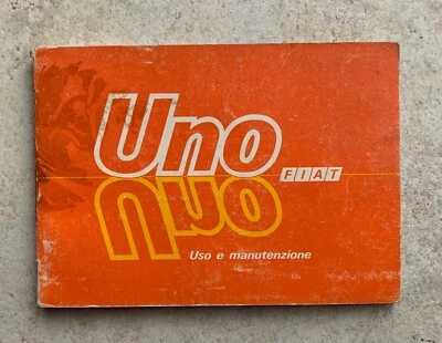 Libretto uso e manutenzione Fiat Uno - ed VII 1986 - Immagine 1 di 4