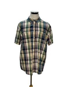 Tommy Hilfiger Mens Plaid Check Shirt Size 2XL Shirt Sleeves Cotton Button Front - Picture 1 of 11