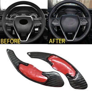 Real Carbon Fiber Steering Gear Shift Paddle Extension Fits 18-23 Camry - Foto 1 di 1