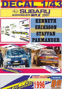 DECAL 1/43 555 K.ERIKSSON R.CATALUNYA COSTA BRAVA 1996 7th (12) - Picture 1 of 1