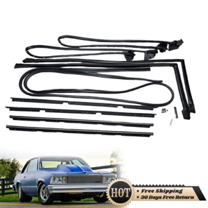 For 78-81 Chevrolet Malibu LeMans 2 Door Complete Weatherstripping Seals Kit 9PC - Picture 1 of 15