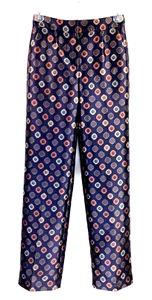 J.CREW COLLECTION Pantalón Ancho Talla 2 Estampado Medallón Lana/Seda Estilo 08944 - Imagen 1 de 7