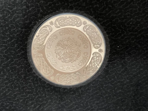 Sealed Antique English Sterling Silver 1:12 Miniature Plate VICTORIAN PERIOD #1 Cover