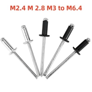 M2,4 m 2,8 m3 bis M6,4 Großkopf Popnieten Aluminium Domkopf Blindverschluss - Bild 1 von 110