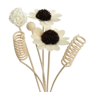 7PCS Daisy Aromatherapy Spiral Stick Rattan Diffuser Refill Home Fragrance Decor - Picture 1 of 8
