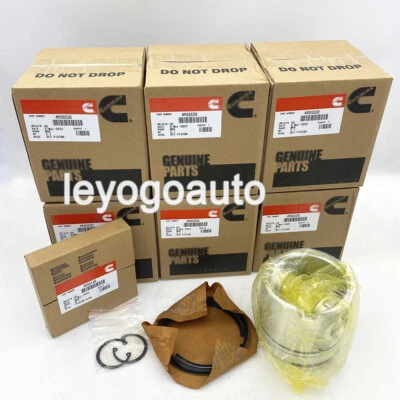 6Pcs Piston & Piston Rings Kit OE 4955520 For Cummins 2007-2019 Dodge Ram 6.7L - Image 1 of 4