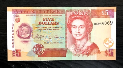 *RARE YEAR* 2005 BELIZE - 5 DOLLARS - VF++  - EZSA3 - Image 1 of 2