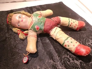 Muñeca de tela de aceite vintage Atlanta Novelty Corp. Sanitary Midget Parade. Musical - Imagen 1 de 12