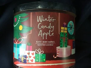 BATH & BODY WORKS WINTER CANDY APPLE 3 wick 14.5 oz soy JAR CANDLE NEW!! - Picture 1 of 4