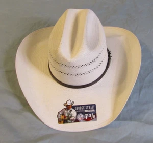 RESISTOL, GEORGE STRAIT, RANGE T ,10X STRAW COWBOY HAT SIZE 7+3/8 , 4+1/4 Brim - Picture 1 of 11