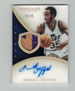 DARRELL GRIFFITH 2013-14 Panini Immaculate GOLD PATCH AUTO #14/35 Acetate SP