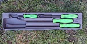 Snap-on Tools 4pc GREEN Hard Grip Striking Prybar Set Old Style Ltd. Edition. - Picture 1 of 9