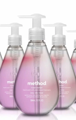 MÉTODO GEL DE LAVADO DE MANOS AGUA DE ROSAS CON LIMPIADORES A BASE DE PLANTAS 12 FL OZ (3 PIEZAS) Foto 1 de 4