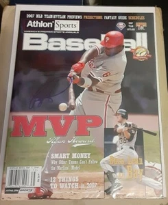 Ryan Howard Philadelphia Phillies SIGNED AUTOGRAPHED 2007 Athlon Sports Magazine - Picture 1 of 1