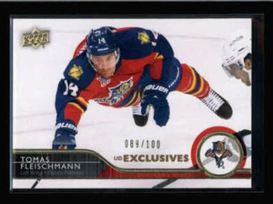 TOMAS FLEISCHMANN 2013/14 UPPER DECK SERIES ONE #82 UD EXCLUSIVES #/100 BA6546 - Picture 1 of 1