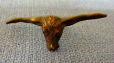 Vintage LONGHORN RING figural metal art steer bull western cowboy cowgirl Texas