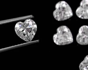 Loose CVD Lab-Grown Diamond 1 Ct n 2 Ct Heart Shape (D - VVS1 ) 2 Pcs Certified - Picture 1 of 5