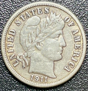 1911*S* BARBER DIME FREE SHIPPING - Picture 1 of 4