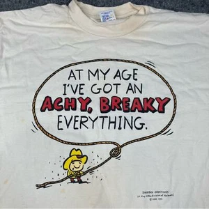 Vintage 1990's Tshirt Men’s large Shoebox Greetings Jerzees white at my age I’ve - Picture 1 of 10