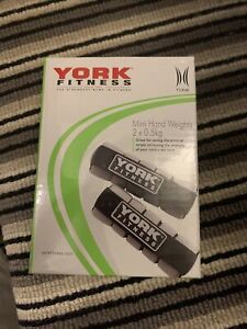 York Fitness Hand Weights 2 x 0.5kg Cardio Workout Power Walking Mini Weights