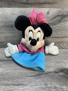 Vtg Mattel Disney Minnie Mouse 10” Plush Blue Pink Hand Puppet Stuffed Toy Arco - Picture 1 of 4