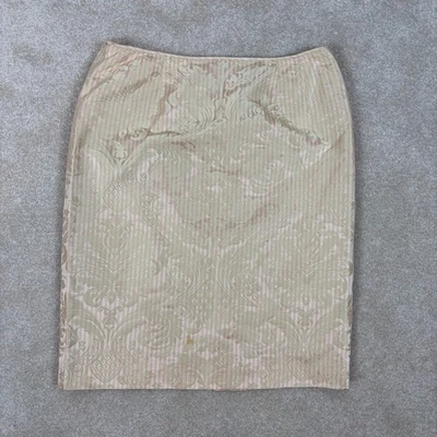 Falda de Colección Carlisle Damasco Seda Hasta la Rodilla Carrera Traje Falda Talla 10 Foto 1 de 4