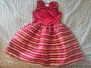 The Childrens Place Girls Sleeveless Striped Holiday Dress Size Medium (7-8) - Picture 1 of 8