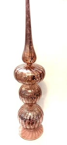 Mercury Glass Tree Topper Table Finial 18.5” Decoration Vtg MCM PINK Xmas Art - Picture 1 of 8