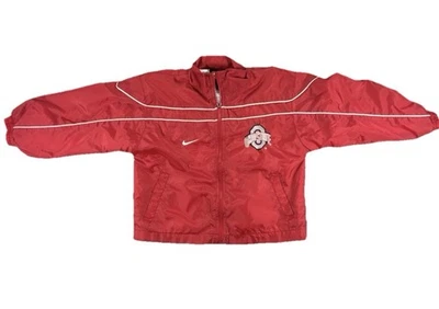 Chaqueta cortavientos vintage Nike Ohio Buckeyes niño pequeño 4T roja fútbol ropa deportiva Foto 1 de 4