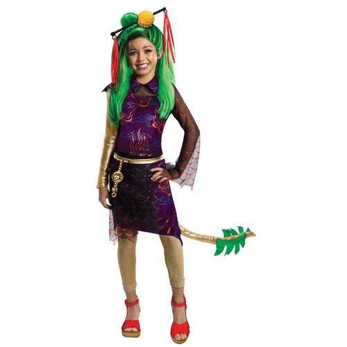 Girls Jinafire Long Costume Deluxe Monster High Childs Fancy Dress up Halloween