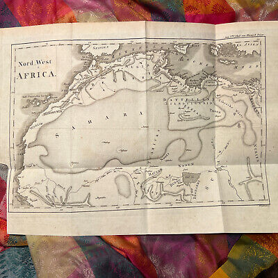 1830 Faltkarte Nord-West-Africa / Afrika, Mittelmeer, Kanarische Inseln • 8.90€