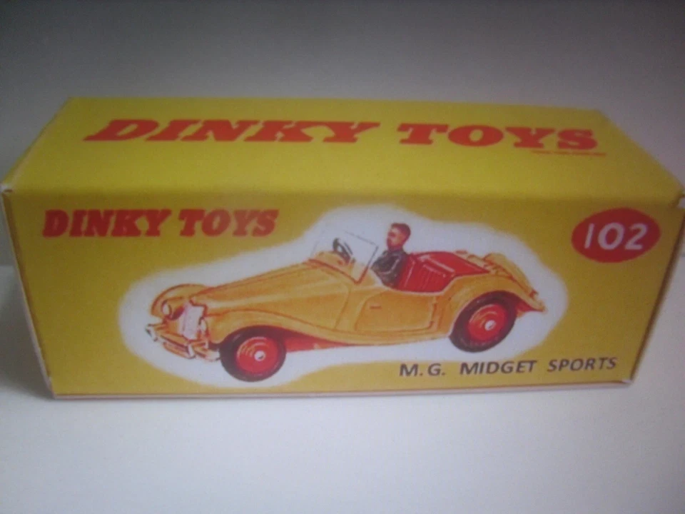 DINKY  REPRO REPLICA  BOX ONLY - MG MIDGET. - Image 1 of 1