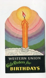 Vintage Brochure WESTERN UNION Telegrams Birthdays Gift Orders - Picture 1 of 3
