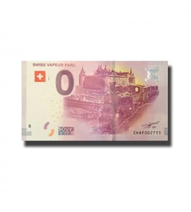 2017 Suiza CHAF Swiss Vapeur Parc billete de euro recuerdo billete de banco - Imagen 1 de 1