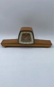 Vintage Hermie Brown Home Decorative Desk Mantel Clock Made In Germany