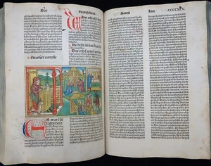 KOBERGER BIBEL BIBLIA GERMANICA 9. DEUTSCHE INKUNABEL ALTKOLORIERT DÜRER 1483 - Picture 1 of 12