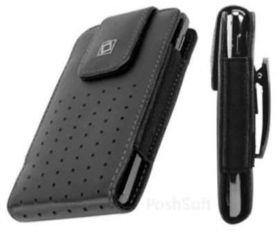 Leather Case for Motorola Moto Z2 Play & E4 Plus - Cover Pouch+Holster Belt Clip - Image 1 of 4