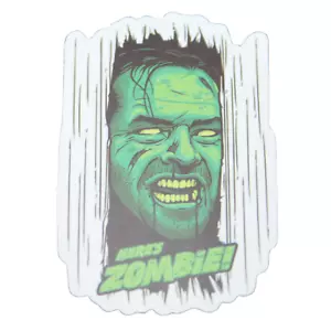 The Shining Jack Here's Zombie! Green Halloween Horror Movie Sticker - Picture 1 of 2